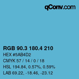 カラーコード: RGB 90.3 180.4 210 | qconv.com