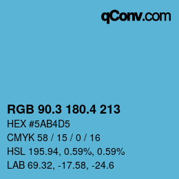 カラーコード: RGB 90.3 180.4 213 | qconv.com