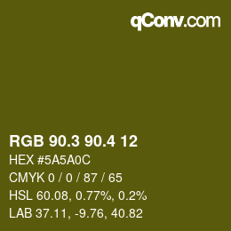 カラーコード: RGB 90.3 90.4 12 | qconv.com