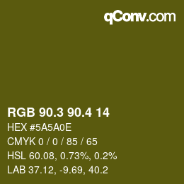 カラーコード: RGB 90.3 90.4 14 | qconv.com