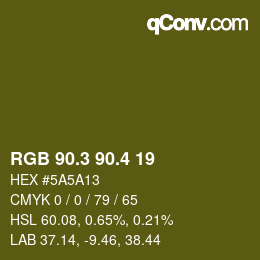 カラーコード: RGB 90.3 90.4 19 | qconv.com
