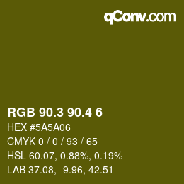 カラーコード: RGB 90.3 90.4 6 | qconv.com