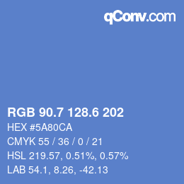 カラーコード: RGB 90.7 128.6 202 | qconv.com