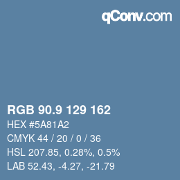 Color code: RGB 90.9 129 162 | qconv.com