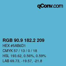 Color code: RGB 90.9 182.2 209 | qconv.com