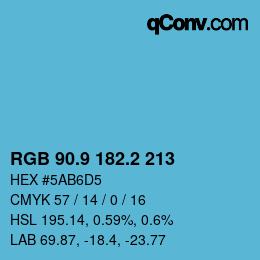 Color code: RGB 90.9 182.2 213 | qconv.com