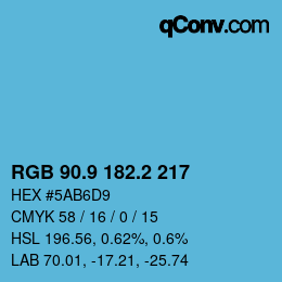 Color code: RGB 90.9 182.2 217 | qconv.com