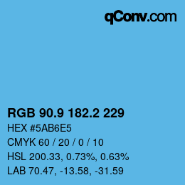 Color code: RGB 90.9 182.2 229 | qconv.com