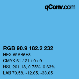 Color code: RGB 90.9 182.2 232 | qconv.com