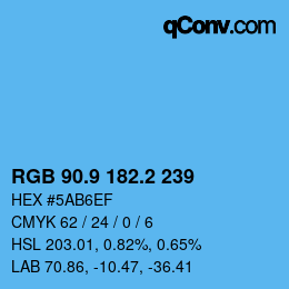 Color code: RGB 90.9 182.2 239 | qconv.com