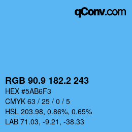 Color code: RGB 90.9 182.2 243 | qconv.com
