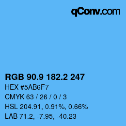 Color code: RGB 90.9 182.2 247 | qconv.com
