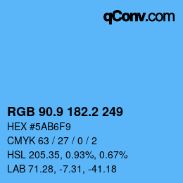 Color code: RGB 90.9 182.2 249 | qconv.com