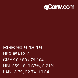 Color code: RGB 90.9 18 19 | qconv.com