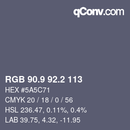 Color code: RGB 90.9 92.2 113 | qconv.com
