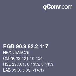 Color code: RGB 90.9 92.2 117 | qconv.com