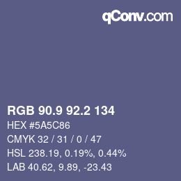 Color code: RGB 90.9 92.2 134 | qconv.com
