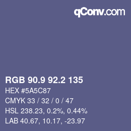 Color code: RGB 90.9 92.2 135 | qconv.com
