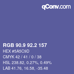 Color code: RGB 90.9 92.2 157 | qconv.com