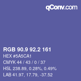 カラーコード: RGB 90.9 92.2 161 | qconv.com