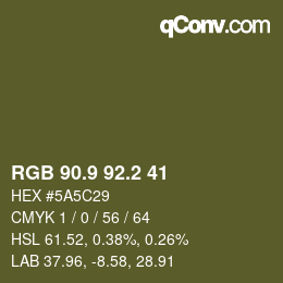 カラーコード: RGB 90.9 92.2 41 | qconv.com