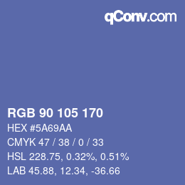 Color code: RGB 90 105 170 | qconv.com