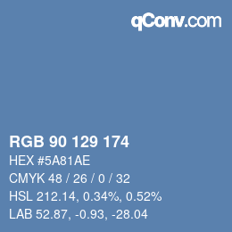 Código de color: RGB 90 129 174 | qconv.com