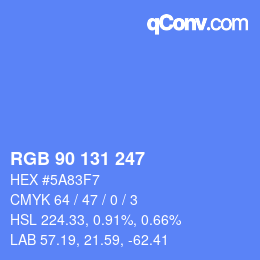 Color code: RGB 90 131 247 | qconv.com