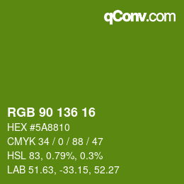 Color code: RGB 90 136 16 | qconv.com