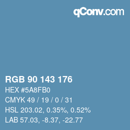 Farbcode: RGB 90 143 176 | qconv.com