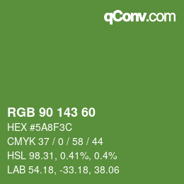 Color code: RGB 90 143 60 | qconv.com
