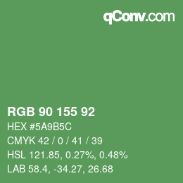 Farbcode: RGB 90 155 92 | qconv.com