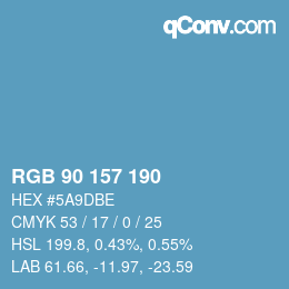 Color code: RGB 90 157 190 | qconv.com