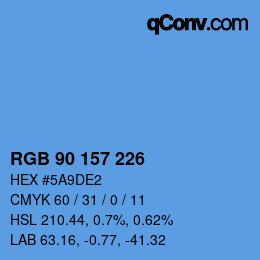 Color code: RGB 90 157 226 | qconv.com