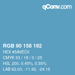 Color code: RGB 90 158 192 | qconv.com