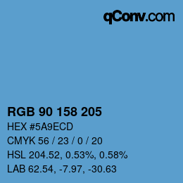 Color code: RGB 90 158 205 | qconv.com