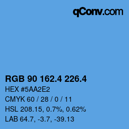 カラーコード: RGB 90 162.4 226.4 | qconv.com