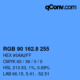 Color code: RGB 90 162.8 255 | qconv.com