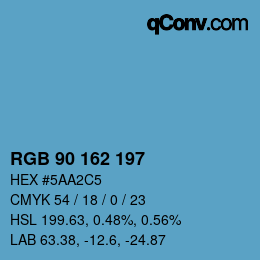 カラーコード: RGB 90 162 197 | qconv.com