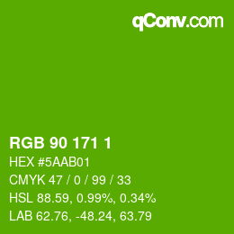 カラーコード: RGB 90 171 1 | qconv.com