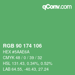 Color code: RGB 90 174 106 | qconv.com