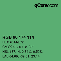 Color code: RGB 90 174 114 | qconv.com