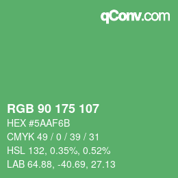 Farbcode: RGB 90 175 107 | qconv.com