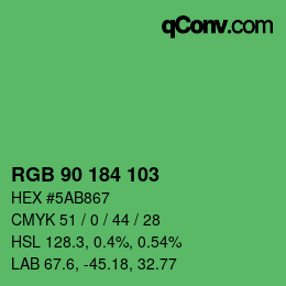 Color code: RGB 90 184 103 | qconv.com
