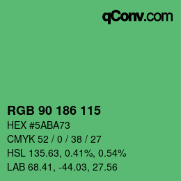Color code: RGB 90 186 115 | qconv.com