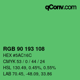 Color code: RGB 90 193 108 | qconv.com