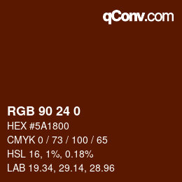 Color code: RGB 90 24 0 | qconv.com