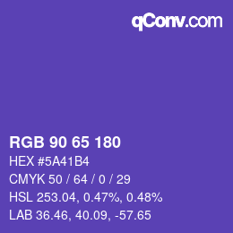 Color code: RGB 90 65 180 | qconv.com