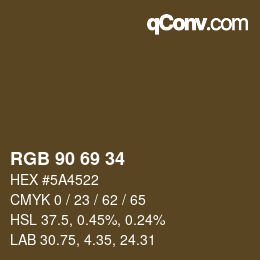 Code couleur: RGB 90 69 34 | qconv.com
