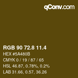 カラーコード: RGB 90 72.8 11.4 | qconv.com